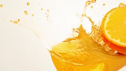 Orange juice isolated on white background