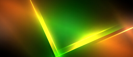 Neon dynamic diagonal light rays background. Techno digital geometric concept design for wallpaper, banner, presentation, background