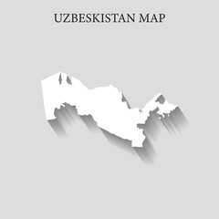 Simple and Minimalist region map of Uzbekistan