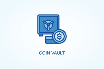 Coin Vault vector  or logo sign symbol illustration