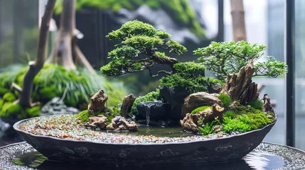  Ikebana featuring bonsai trees and miniature landscapes © Kin no Hikari