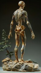Ultra-realistic depiction of anatomical pain spots on a full-body image