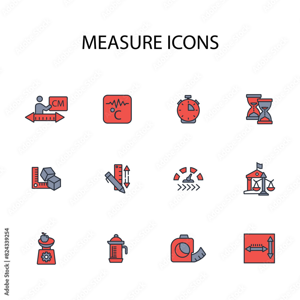 Poster measure icon set.vector.editable stroke.linear style sign for use web design,logo.symbol illustratio