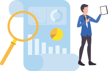 The boy has a chart report.