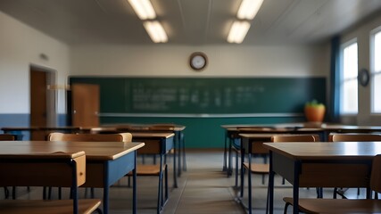 Blurred school background Generative AI 