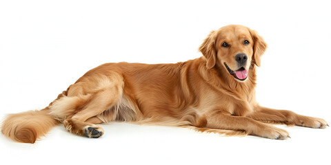 Isolated Brown Dog siting On White Background,
