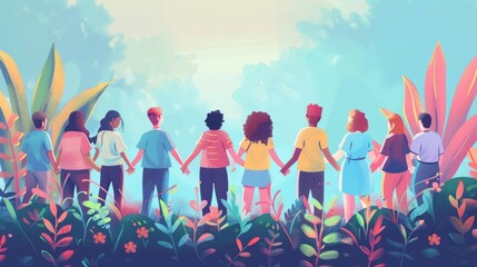 International Friendship Day Concept. The concept of happy together