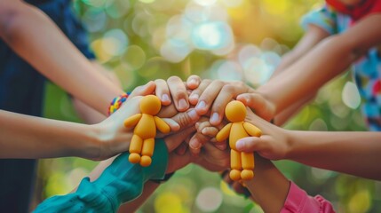 International Friendship Day Concept. The concept of happy together