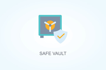 Safe Vault Vector  Or Logo Sign Symbol Illustration