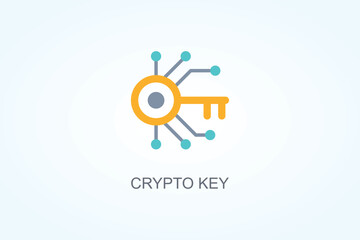 Crypto Key Vector  Or Logo Sign Symbol Illustration