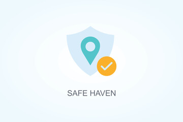 Safe Haven Vector  Or Logo Sign Symbol Illustration