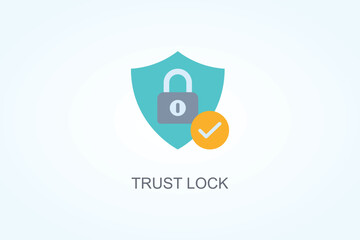 Trust Lock Vector  Or Logo Sign Symbol Illustration