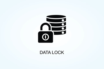 Data Lock Vector  Or Logo Sign Symbol Illustration