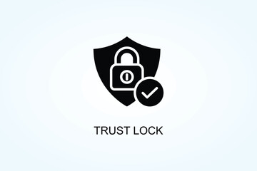 Trust Lock Vector  Or Logo Sign Symbol Illustration