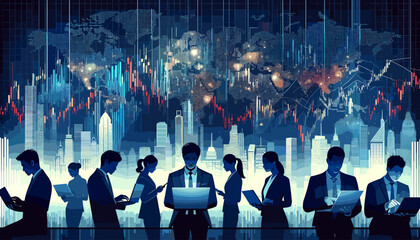 Concept vector illustration of a stock investment.