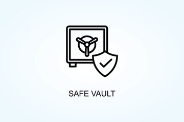 Safe Vault Vector  Or Logo Sign Symbol Illustration
