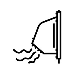 fresh air intake ventilation line icon vector. fresh air intake ventilation sign. isolated contour symbol black illustration