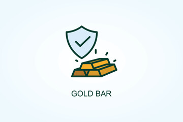Gold Bar Vector  Or Logo Sign Symbol Illustration