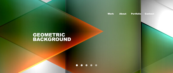 Flowing bright neon gradients geometric abstract background with triangles and lines. Fluid color pattern of color liquid gradient background for wallpaper, banner, background, card, landing page