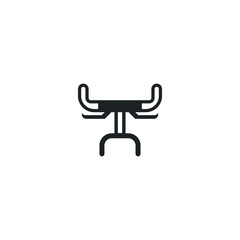 handlebar modern line style icon. Outline beautiful bicycle handlebar vector icons.