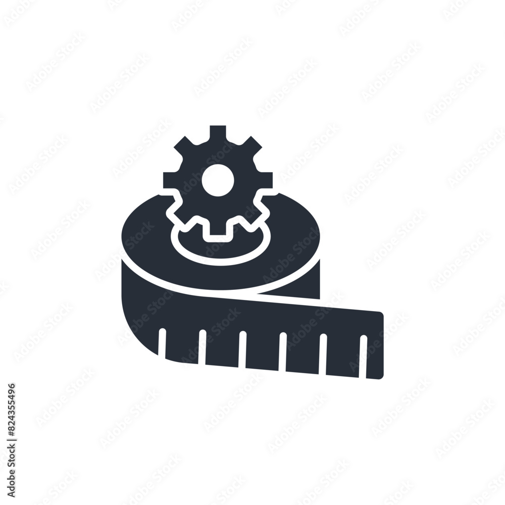 Poster measurement icon. vector.editable stroke.linear style sign for use web design,logo.symbol illustrati
