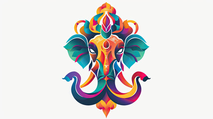 Ganesha logo in white background