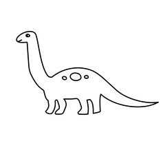 Dinosaurs thin line vector icon
