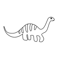 Dinosaurs thin line vector icon