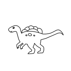 Dinosaurs thin line vector icon
