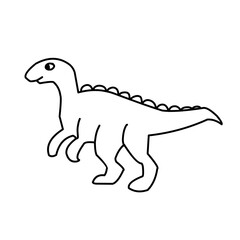 Dinosaurs thin line vector icon