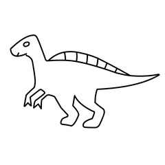 Dinosaurs thin line vector icon