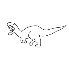 Dinosaurs thin line vector icon