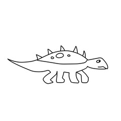 Dinosaurs thin line vector icon