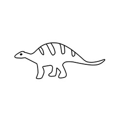 Dinosaurs thin line vector icon