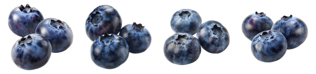 Obraz premium Blueberry, isolated, fruit, PNG set