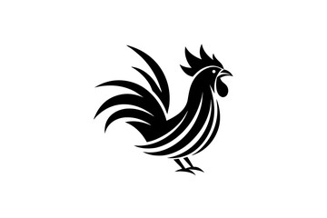  Rooster logo on white  background vector illustrtion 