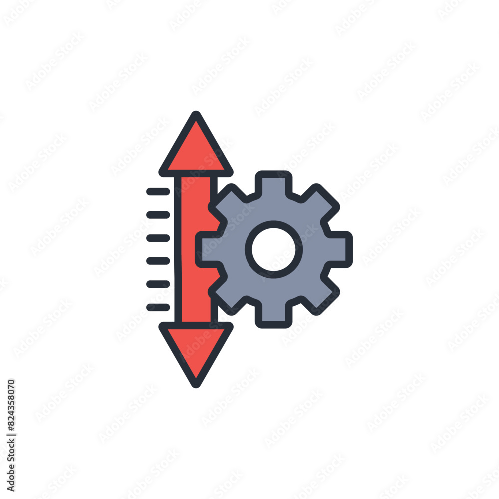 Poster width icon. vector.editable stroke.linear style sign for use web design,logo.symbol illustration.