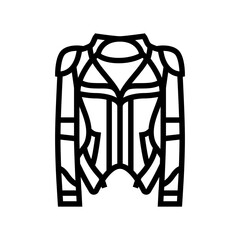 leather goth subculture line icon vector. leather goth subculture sign. isolated contour symbol black illustration