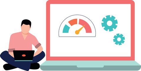 The guy is working on speed management.