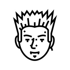 piercings goth subculture line icon vector. piercings goth subculture sign. isolated contour symbol black illustration