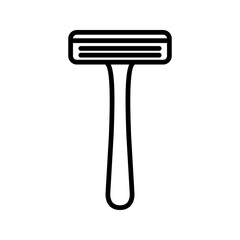 Razor Icon. barber shop sign color editable