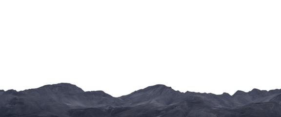 Majestic mountain range, natural landscape, hiking, and travel themes isolate on transparent background, cutout, png