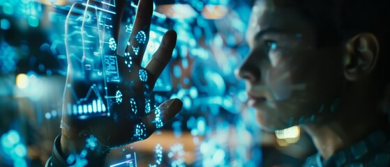 A closeup of a nanotech engineer