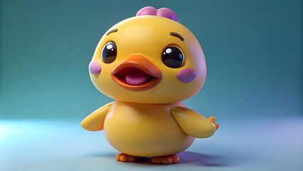 duck with egg 3d Render
