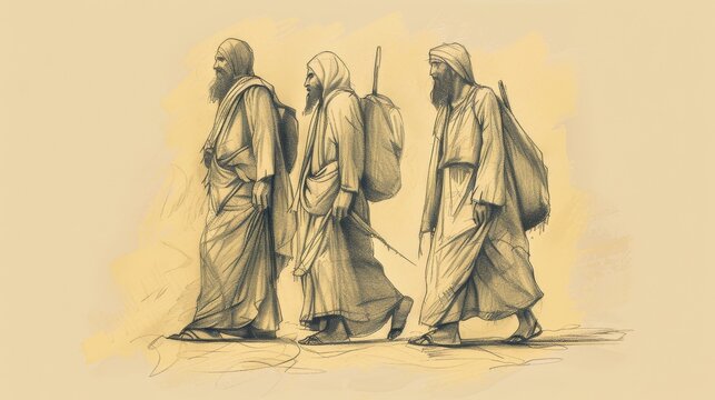 Jesus' Parable of the Good Samaritan, Biblical Illustration of Compassion, Perfect for Religious article