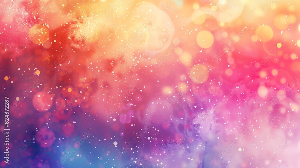 Poster watercolor abstract bokeh with flowing textures,