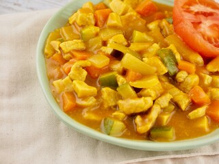 아시아 음식 카레, 요리, 식사