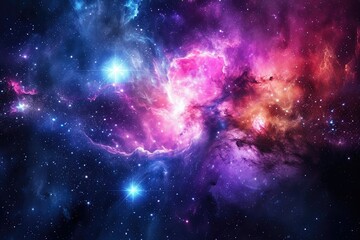 Obraz premium Amazing display of color in the astronomy galaxy