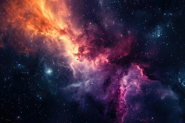 Cosmic canvas painted with vibrant hues