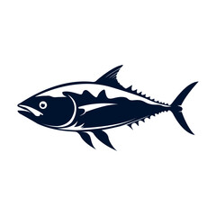 silhouette of tuna vector template logo